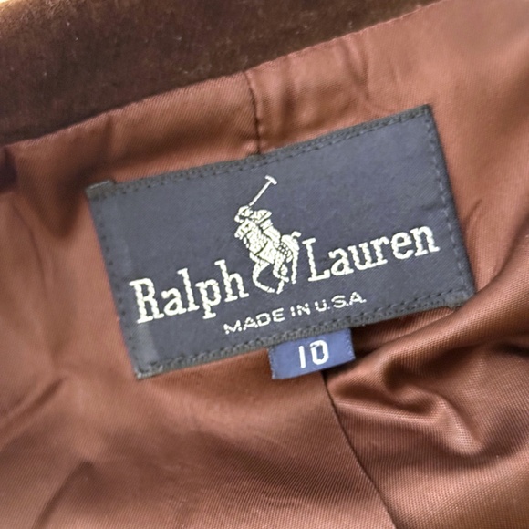 Ralph Lauren 1984 F/W Brown Cotton Velvet Equestrian Jacket Small - Picture 9 of 9
